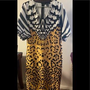 ANIMAL BUBBLE SLEEVE SCUBA DRESS